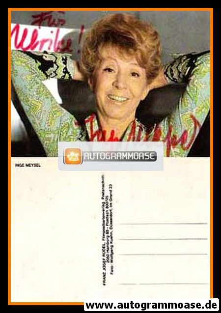 Autogramm Schauspieler | Inge MEYSEL | 1970er (Portrait Color Rüdel)
