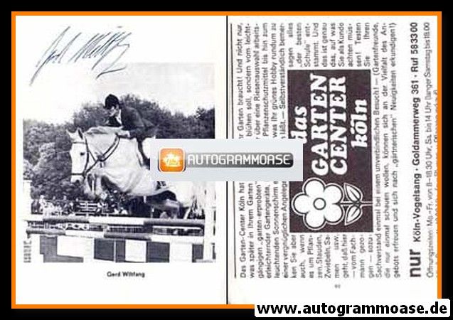 Autogramm Reiten | Gerd WILTFANG | 1970er (Sprungszene SW) OS-Gold