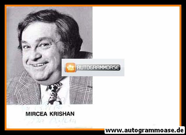 Autogramm Schauspieler | Mircea KRISHAN | 1970er (Portrait SW)