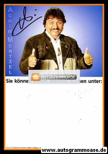 Autogramm Musik / TV | Achim MENTZEL | 1990er (Portrait Color) Schlemenz