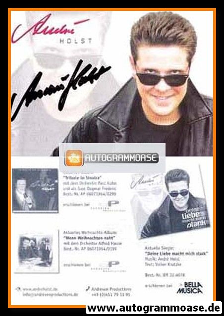 Autogramm Musik | Andre HOLST | 2001 "Deine Liebe Macht Mich Stark" (Bella)