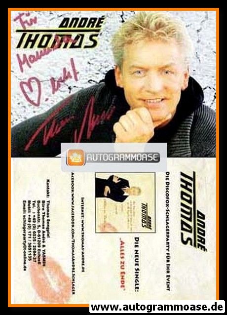 Autogramm Schlager | Thomas ANDRE | 2011 "Alles Zu Ende" (Portrait Color)
