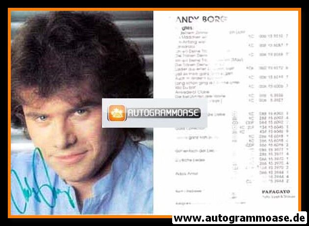 Autogramm Schlager | Andy BORG | 1986 "Am Anfang War Die Liebe" (Papagayo)