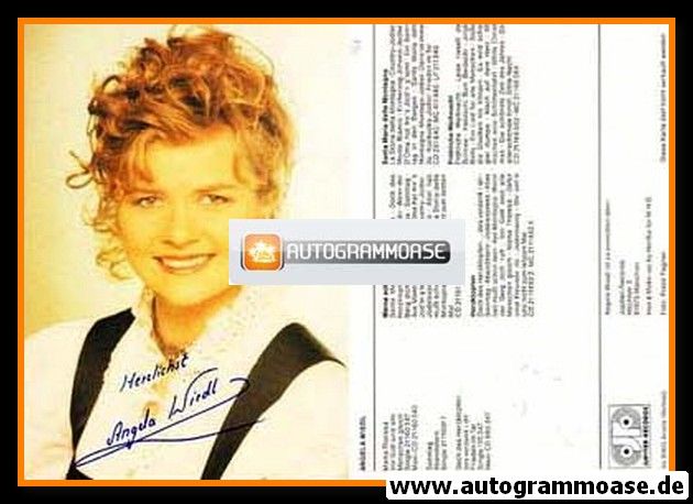 Autogramm Volksmusik | Angela WIEDL | 1993 "Meine Schönsten Lieder" (Jupiter)