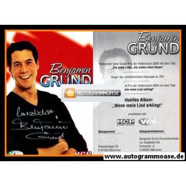 Autogramm Schlager | Benjamin GRUND | 2004 "Wenn Mein Lied Erklingt" (Portrait Color MCP)