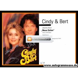Autogramme Schlager | CINDY & BERT | 1997 "Neue Zeiten" (Portrait Color Chartlight)