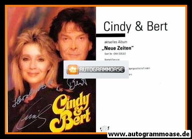 Autogramme Schlager | CINDY & BERT | 1997 "Neue Zeiten" (Portrait Color Chartlight)