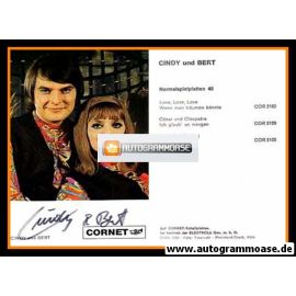 Autogramme Schlager | CINDY & BERT | 1969 "Love Love Love" (Cornet)