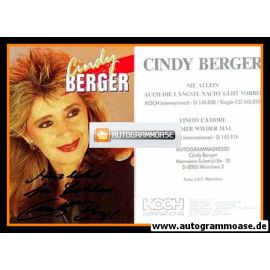 Autogramm Schlager | Cindy BERGER | 1992 "Nie Allein" (Koch)