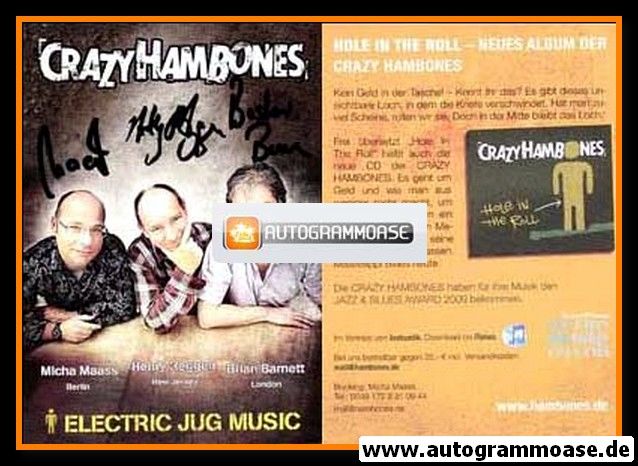 Autogramme Blues | CRAZY HAMBONES | 2010 "Hole In The Roll"