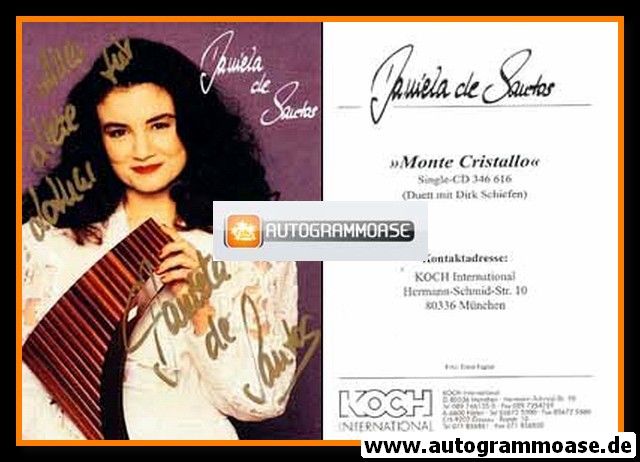 Autogramm Instrumental (Pan-Flöte) | Daniela DE SANTOS | 1996 "Monte Cristallo" (Koch)