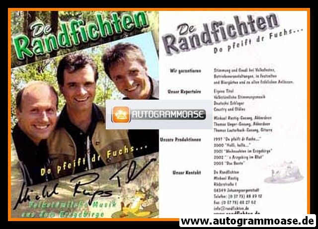 Autogramme Volksmusik | DE RANDFICHTEN | 2003 "Das Beste"