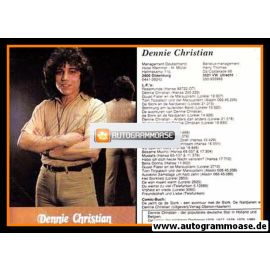 Autogramm Schlager | Dennie CHRISTIAN | 1980er (Portrait Color)