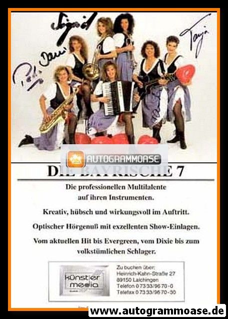 Autogramme Volksmusik | DIE BAYRISCHE 7 | 2000er (Portrait Color)