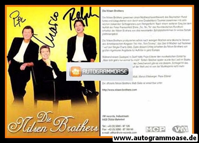 Autogramme Schlager | DIE NILSEN BROTHERS | 2000er (Portrait Color) MCP