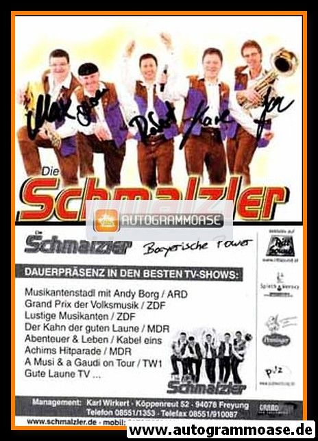 Autogramme Volksmusik | DIE SCHMALZLER | 2000er (Portrait Color)