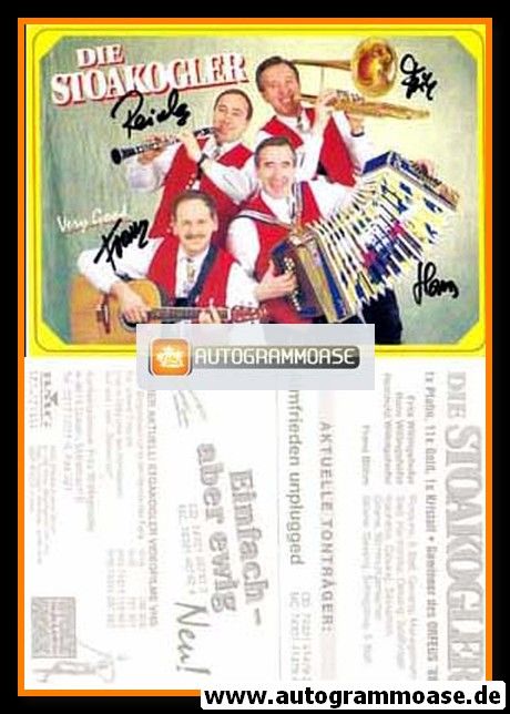 Autogramme Volksmusik | DIE STOAKOGLER | 1999 "Almfrieden Unplugged" (BMG)