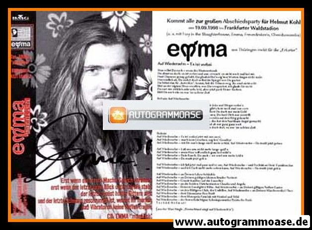 Autogramm Rock | EMMA | 1998 "Männlich" (BMG)