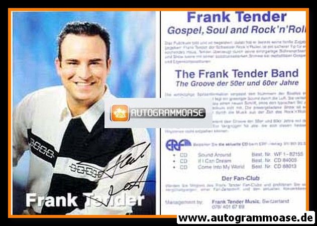 Autogramm Rock | Frank TENDER | 1990er (Portrait Color)