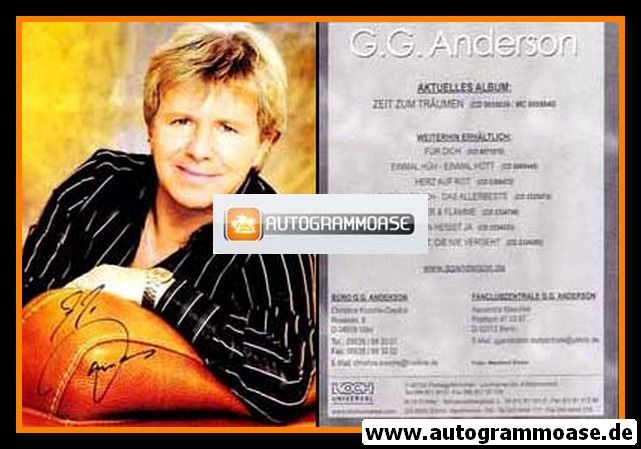 Autogramm Schlager | G. G. ANDERSON | 2006 "Zeit Zum Träumen" (Portrait Color Koch)
