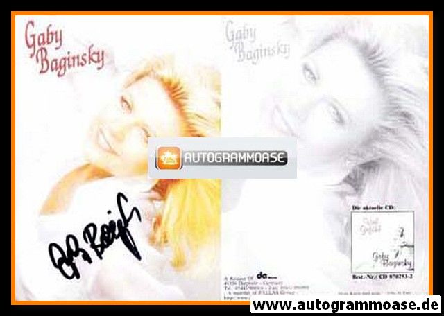 Autogramm Schlager | Gaby BAGINSKY | 1998 "Viel Gefühl" (DA Music) 1