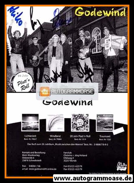 Autogramme Volksmusik | GODEWIND | 2000 "Traumzeit" (Gruppenbild SW Moin)