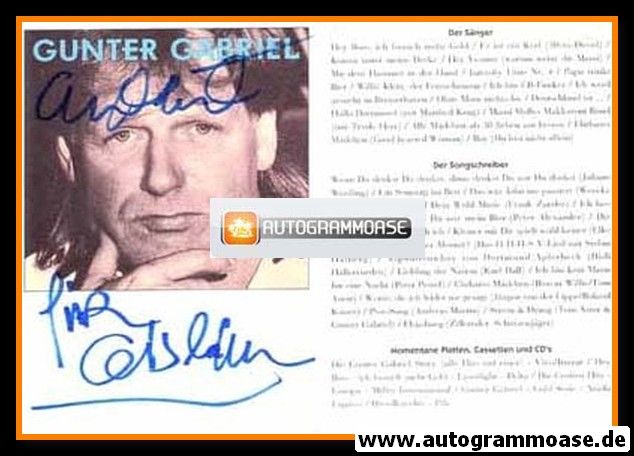 Autogramm Schlager | Gunter GABRIEL | 1980er (Portrait Color)