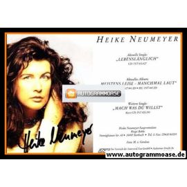 Autogramm Schlager | Heike NEUMEYER | 1994 "Meistens Leise" (Intercord)
