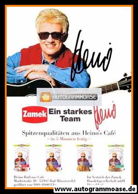 Autogramm Schlager | HEINO | 2000er (Portrait Color) Zamek