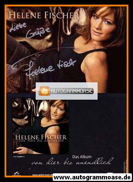 Autogramm Schlager | Helene FISCHER | 2006 "Von Hier Bis Unendlich" (EMI)