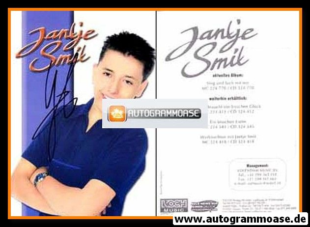 Autogramm Schlager | Jantje SMIT | 2001 "Sing Und Lach Mit Mir" (Koch)