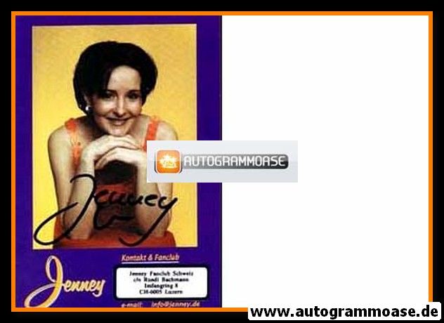 Autogramm Schlager | JENNEY | 1990er (Portrait Color)