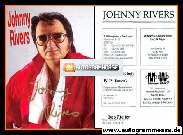 Autogramm Rock | Johnny RIVERS | 2000er (Portrait Color Elvis)