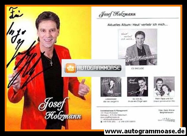 Autogramm Volksmusik | Josef HOLZMANN | 2011 "Heut Verlieb Ich Mich"