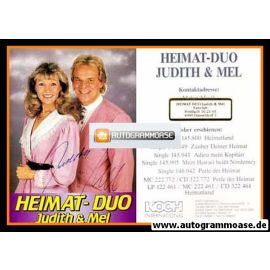Autogramme Schlager | JUDITH & MEL | 1992 "Perle Der Heimat" (Portrait Color Koch)