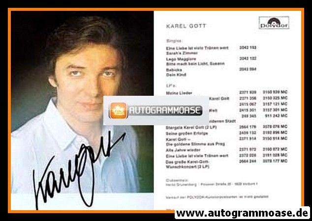 Autogramm Schlager | Karel GOTT | 1979 "Meine Lieder" (Portrait Color Polydor)