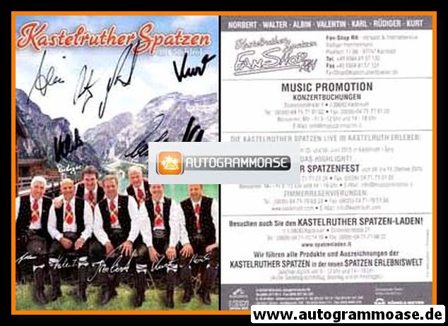 Autogramme Volksmusik | KASTELRUTHER SPATZEN | 2015 (Portrait Color) Koch