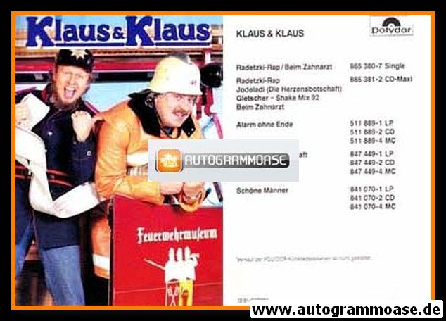 AK Schlager | KLAUS & KLAUS | 1992 "Radetzki-Rap" (Polydor)