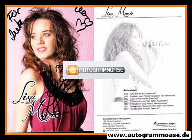 Autogramm Schlager | Lisa MARIE | 2013 (Portrait Color)