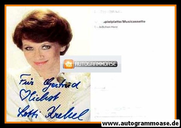 Autogramm Schlager | Lotti KREKEL | 1999 "Ein Bisschen Herz" (Portrait Color EMI)