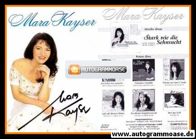 Autogramm Schlager | Mara KAYSER | 2003 "Stark Wie Die Sehnsucht" (Intercord)