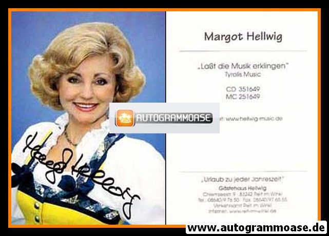 Autogramm Volksmusik | Margot HELLWIG | 1998 "Lasst Die Musik Erklingen" (Tyrolis)