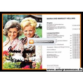 Autogramme Volksmusik | Margot + Maria HELLWIG | 1980er "Kirchweih In Tschenstochau" (EMI)