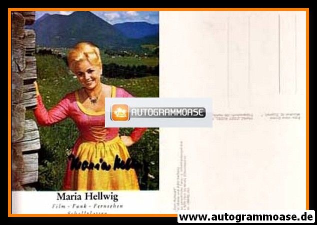 Autogramm Volksmusik | Maria HELLWIG | 1970er (Portrait Color Rüdel)
