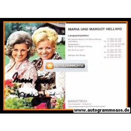 Autogramme Volksmusik | Margot + Maria HELLWIG | 1980er (Diskografie EMI)