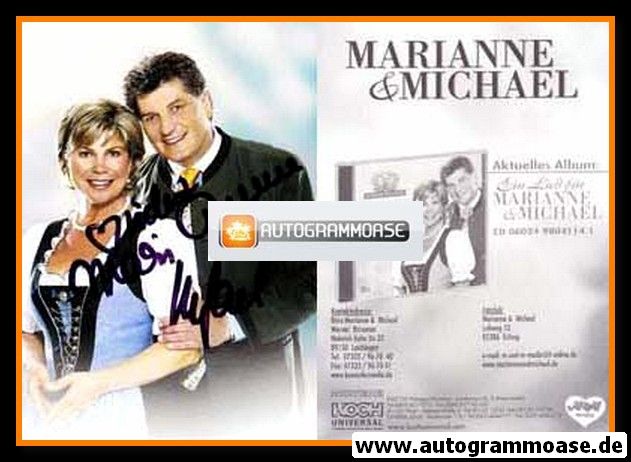 Autogramme Volksmusik | MARIANNE & MICHAEL | 2003 "Ein Lied Für" (Duo Color Koch)