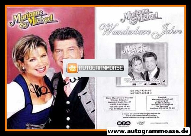 Autogramme Volksmusik | MARIANNE & MICHAEL | 2000 "Wunderbare Jahre" (Du Color WSM)