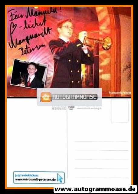 Autogramm Instrumental (Trompete) | Marquardt PETERSEN | 2000er (Portrait Color)