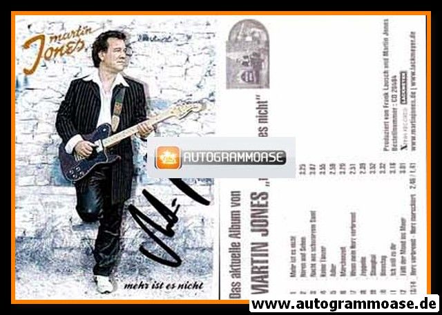 Autogramm Schlager | Martin JONES | 2005 "Mehr Ist Es Nicht" (Xenia)
