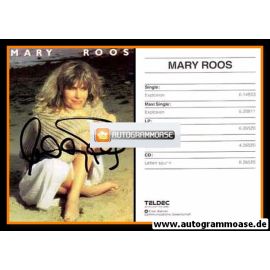 Autogramm Schlager | Mary ROOS | 1987 "Leben Spürn" (Teldec)